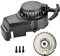 GOOFIT Alliage Noir DéMarrage par Traction DéMarreur De Recul Engrenage en MéTal 2 Temps Remplacement pour 47cc 49cc Voiture Tout Terrain Mini Sac De Plage Moto ATV UTV Quad Pit Dirt Bike Go Kar