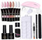 Nail Extension Kit,Polygel Nail Kit,Poly Gel Nail Kit with Lamp UV LED Gel Polish Starter Kit Nail File Clip Acrylic Nail Kits Full Set for Beginners