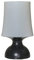 MiniSun | Wireless Portable LED Black Touch Table Lamp a White Ribbed Tapered Shade | Table Lamps, Home Décor & Improvement Essential | Battery Operated