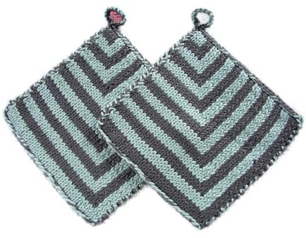 Topflappen, doppelt gestrickt sehr anschmiegsam