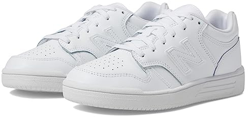 New Balance Kids 480 Shoes, White/White 12/M