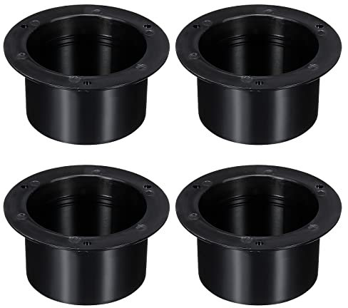 PATIKIL 3 Inch Duct Connector Flange, 4 Pack Exhaust Hose Flange ABS Round Air Duct for Heating Cooling Ventilation System