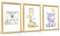 Milaboo® Poster Kinderzimmer Tiere I Made in Germany DIN A4 Bilder I Schöne Babyzimmer Deko I Kinder Wandbilder (3er Set Tiere 1)