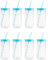 FabFinds Bubble Mason Glass Jars with Lids Cocktail Glasses with Reusable Straw 16ozX8 (B1 Blue)