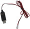 Yichtllk 3,7 V USB-Ladekabel Xh 2,54 mm 2-Pin-Stecker auf USB-Anschluss Lithium-Batterie-Ladegerät für RC-Flugzeug-Hubschrauber-Spielzeug