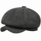 Peaky Stil Schirmmütze Herren, 30% wool Schiebermütze Schwarz Driving Cabbie Jagd Flatcap Newsboy Cap Tellermütze Fischgräten Tweed Retro Schlägermütze Gatsby Baker Boy Schirmmutzen Warm Komfortabel