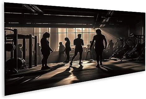 islandburner Bild auf Leinwand Training Sport Fitnessstudio Training Gym Studio Workout Bilder Wandbilder Poster JELM-Pano