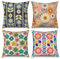 ASDCXZ Kissenbezug 40x40 cm 4er Set, Niedlich Bunt Blume Rose Blau Beige Sofa Dekokissen Kissenbezüge Kissenhülle Waschbar Polyester Flachs Textil Outdoor Kopfkissenbezug Kissen Bezug