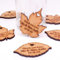 Personalised Wooden Leaf Favours. Customised Wedding Table Decorations. Bespoke Rustic Autumn Leaves. Engrave Names, Date, Any Message. (100)