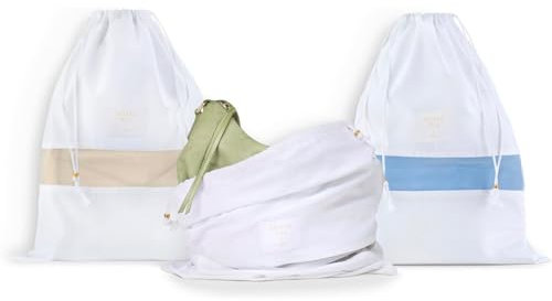 Hayden Hill Luxuriöse Staubbeutel aus Bio-Baumwolle für Handtaschen - 3er-Pack - Taschen Aufbewahrung von Handtaschen, Schuhen und Geldbörsen - Zertifiziert Klimaneutral (Mittel 51 cm)