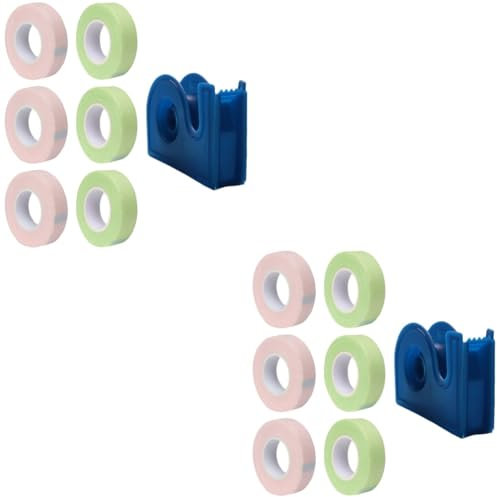 minkissy 14 Pièces Greffe de cils bandes de cils en tissu adhésif cils de bande vert colle faux cils colle a faux cils patchs d'isolation des cils ruban de tissu pour les cils correctif