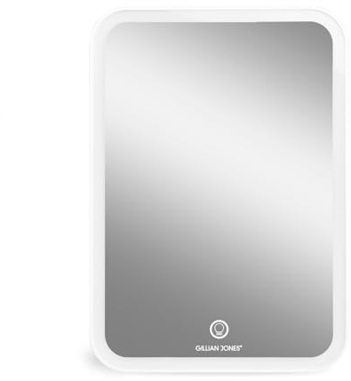 Cimi Gillian Jones Tablet-Spiegel mit LED und USB-C-Ladegerät, Weiß