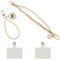 2 ensembles de dragonnes de téléphone avec languettes d'attache, longes de téléphone portable en perles de perles, sangles de poignet universelles pour chaîne de téléphone, cordons de porte-clés