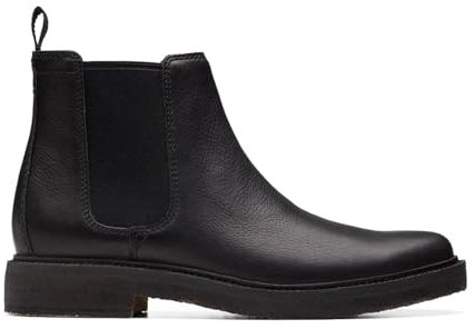Clarks Clarkdale Easy, Stivali Chelsea Uomo, Black Leather, 43 EU