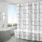 PIQIUQIU Cortina de ducha impermeable antimoho con 12 barras de cortina de ducha para ducha o bañera en casa (180 x 200 cm)