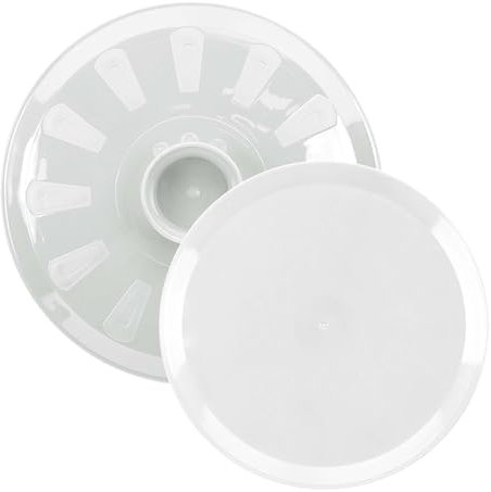 Juego de 2 Tapas Giratortillas de 29 y 25.5 cm. Ideal para Tortilla de Patatas (Blanco)