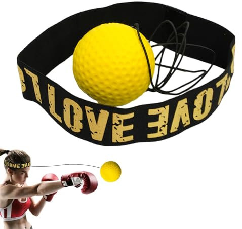 Box-Reflexball-Set, sicheres Box-Trainingsgerät, Indoor-Reflex-Ball, MMA-Geschwindigkeitstraining mit Stirnband, Box-Trainingsball für Gärten, Parks, Kinder und Erwachsene, PU-Kunststoff, 1 Stück
