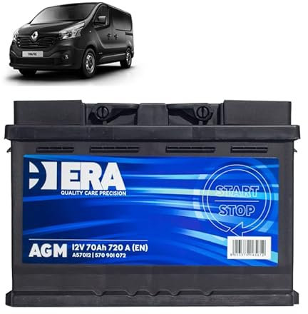 Batteria 70Ah A.G.M. per Renault Trafic III 1.6 2.0 DCI gasolio 2014+