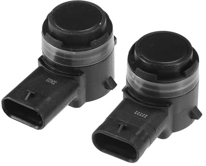 INFINAUTO Sensor De Estacionamiento para A3 8V 2013-2018 2 Unidades | Negro, Metal/Plastico, 4.4x2.8x2.5cm, OE 5Q0919275B/A0009055504, 3 Pines, Trasero, Para A4/A5/Q2/Q5/Q7/Para VW Golf 7