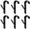 6pcs Round Radiator Hooks, Towel Rail Radiator Hooks, Over Radiator Towel Rail Hooks Radiator Hanger, Radiator Towel Rail Hanger Hooks, Radiator Hooks for Towels, All Standard Radiators (Black)