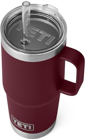 YETI Rambler Strohbecher, Wild Vine Red, 25 oz (739 ml)