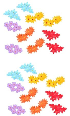 Hohopeti 20 Pcs Miniature Fairy Flowers Miniature Flowers Mini Flowers Artificial Miniatures Moss Micro Landscape Miniature Moss Bottle Rack Mini Garden Flowers Silver