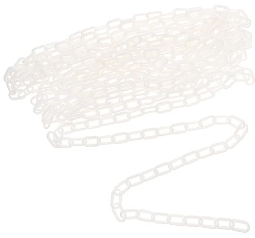 PLAFOPE 10m Weiße Kunststoff Absperrkette Leichte Sicherheitskette Für Verkehrsabsperrungen Einfach Zuschneidbar Wetterfest Vielseitig Für Innen Außenbereiche Zur Absicherung Und Personenl
