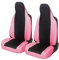 Auto Accessori Lupex Coprisedili Auto Compatibili con Smart ForFour, sedili con poggiatesta integrato, coppia anteriore, fodere protezione sedile, modello universale (Nero - Rosa)