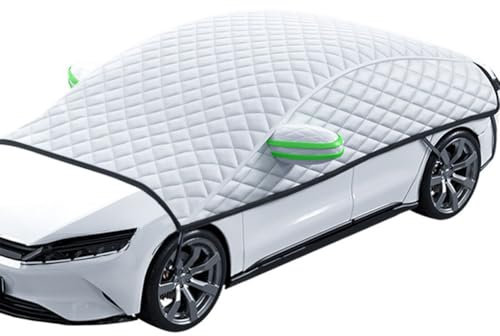 WRGEYXTD Auto Scheibenabdeckung Für VW Golf R 2000-2023 2024, Winter Windschutzscheibenabdeckung Verdicken Schneedecke Gegen Hagel Halbgarage Zubehör,A