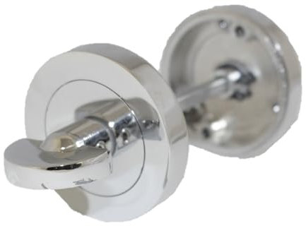 Epsom Door Handle Chrome Bathroom Privacy Thumb Turn Lock, Chrome Finish