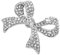LIFKOME Schleifen brosche damen brosche schleifenbrosche Brosche für Frauen Brosche mit Schleife funkelnde Brosche Strassbroschen für Damen Strass-Bogenbroschen für Damen Legierung Silver