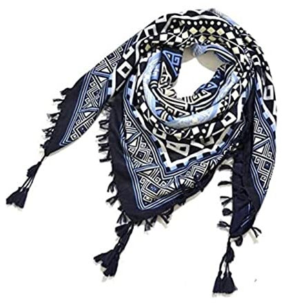 LPAGOLMIX QuastenschalSchal Klassisch stilvoller Schal, Schal Winter Bohemian Retro Muster Quaste Quadrat Schal Baumwolle Foulard Blumen Schal Schal Schal Schals(J)