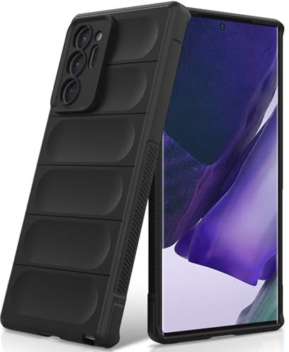 BonYonka Silicone Case for Samsung Galaxy Note 20 Ultra, Anti-Scratch Microfiber Lining, Shockproof Case with Camera Protection, Black