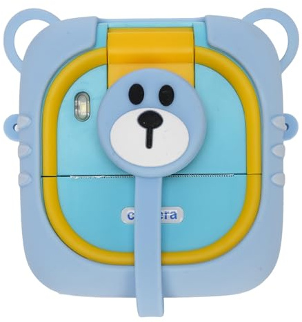 Sofort Bild Kamera, 1080P 48MP -Kleinkind-Kamera, 1200mAh Digital Kamera mit 2,4-Zoll-Großdisplay, 180 ° Drehendes Objektiv, Eingebaute Spiele, für die Heims Chule (Blue)