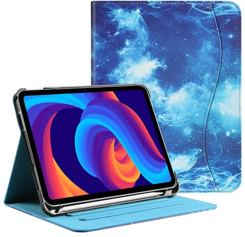 HGWALP Protective Case for iPad (A16) 11th Generation 11 Inch (2025) & iPad 10th Generation 10.9 Inch (2022), Multi-Angle Viewing Stand Cover with Pen Holder & Pocket (Sky Blue)