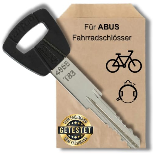 bayesen Ersatzschlüssel nach Code geschnitten – Schlüssel T83 passend für Abus Fahrradschlösser – hochwertiger Nachschlüssel für ABUS T83 Serie