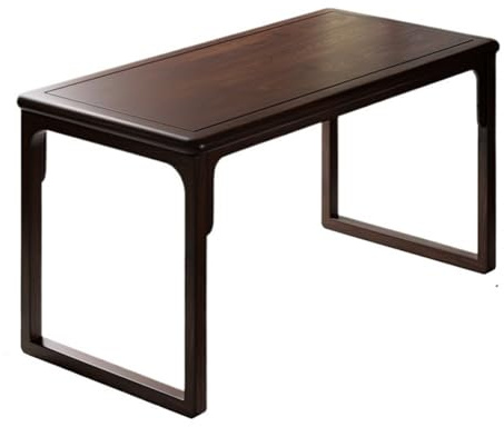 ZENGXJYCQINGJIANG Gaming Desk Chinese Style Solid Wood Desk, Black Walnut Color Writing for Home Office Study(M)