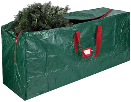 Extra-Large Christmas Tree Storage Bag Fits Up to 9ft Tree Heavy-Duty, Waterproof, Tear-Resistant Bag with Reinforced Handles & Dual Zippers Protects from Dust, Moisture & Damage (Green)