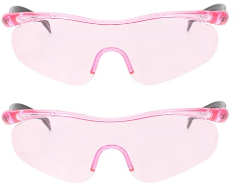 BUGUUYO 2 Stück Kinderschutzbrille Schutzbrillen für Brille Sicherheitsbrille für Labor Vielseitig Schutz bei Outdoor Sport Lernen und Bildschirmzeit Rosa