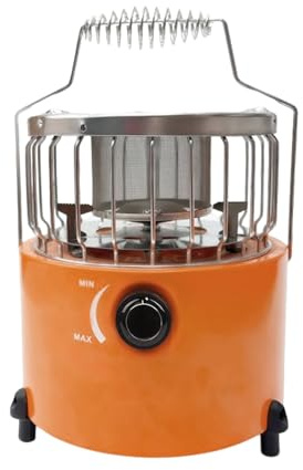 Chauffe-tente Camping Chauffage à gaz Four 2 en 1 Acier inoxydable Portable Extérieur Intérieur Chauffage Rapide Chauffe D'urgence Voyages Loisirs Fonctionnement De Gass Réservoir Plat
