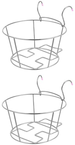 YARNOW Soporte Colgante para Macetas 2 Piezas Acero Inoxidable para Jardín Balcón Cocina Estante para Plantas Diseño de Drenaje y Ahorro de Espacio Cesta para Jardineras Pequeñas