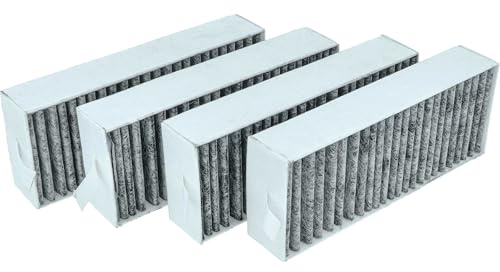 vhbw 4x Aktivkohlefilter kompatibel mit Siemens ED877FQ25E | EH611BE15E, EH811BE15E, EX801LX67E, EX807LEX8X67E, EX807LX57E Dunstabzugshaube