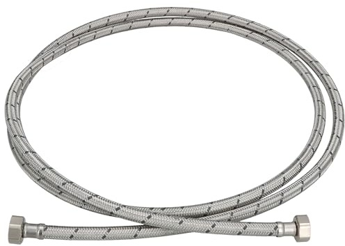 KOTARBAU® Flexschlauch 1/2“ x 1/2“, Wasserschlauch, Panzerschlauch 250 cm | Anschlussschlauch für Armatur, Schlauch Für Wasserhahn, Edelstahlummantelt, Silber