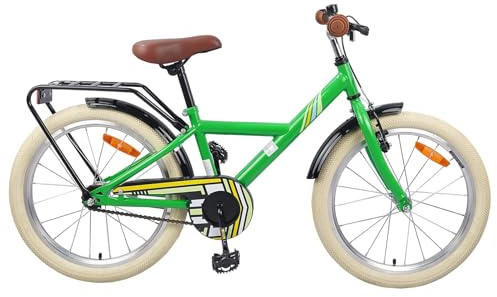 IKAYAA 24 Zoll Kinderfahrrad für 2-11 Jahre Mädchen, Mit Korbstreamer, 24 Zoll Kinder Fahrrad Grün-3