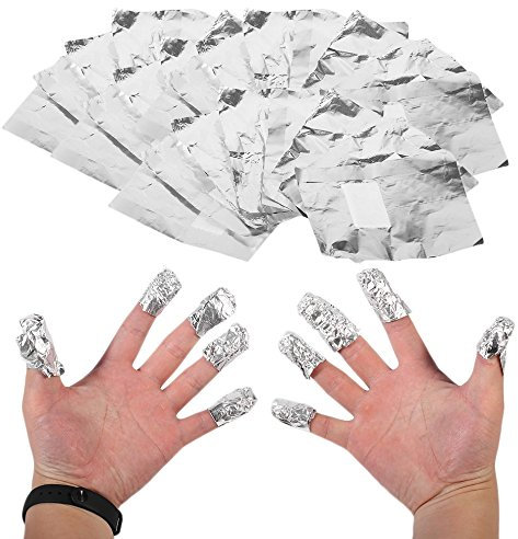 G4GADGET 100x Foil Nail Wraps for Gel Polish Removal – Pre-Soaked Pad Compatible Aluminium Wraps for Acrylic, UV, Shellac & Dip Nails – Fast Soak Off Nail Remover Wraps
