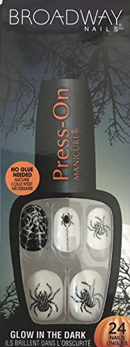 KISS 70788 Halloween Collection Press-on Manicure False Nails, Contents: 24 Nails, Glow in the Dark (they glow in the dark), No Glue Required