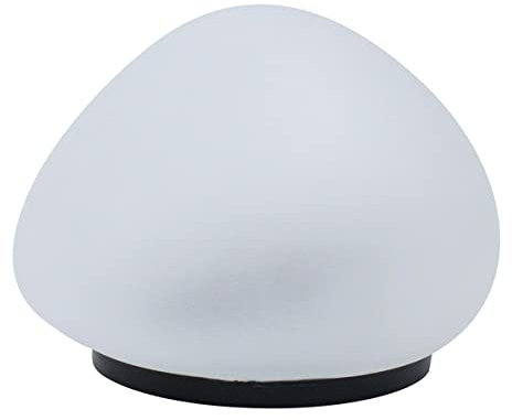 Lampe solaire décorative galet LED blanc SOLENZARA ∅16cm