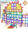 PicassoTiles 121pc Master Builder Magnetic Building Block Construction Set Magnet Tiles Blocks, STEM Learning Education Toys for kids age 3 4 5 6 7 Year old gift set