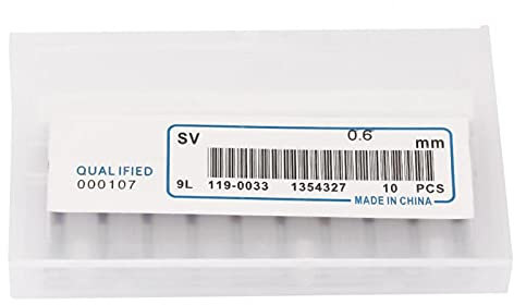 YWBL-WH 0.6mm Schaftfräser Wolframcarbid PCB Fräser Blau beschichteter CNC Fräser Set mit Einer Box - 10 Stück, Fräser