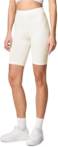 Merry Style Damen Sport Leggings kurz Sportleggings Radlerhose Sporthose aus Baumwolle MS10-200 (Ecru, XL)